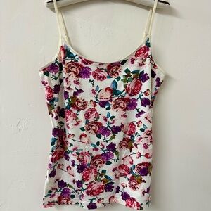 Arizona Jean Company Floral Camisole - Pink and Purple